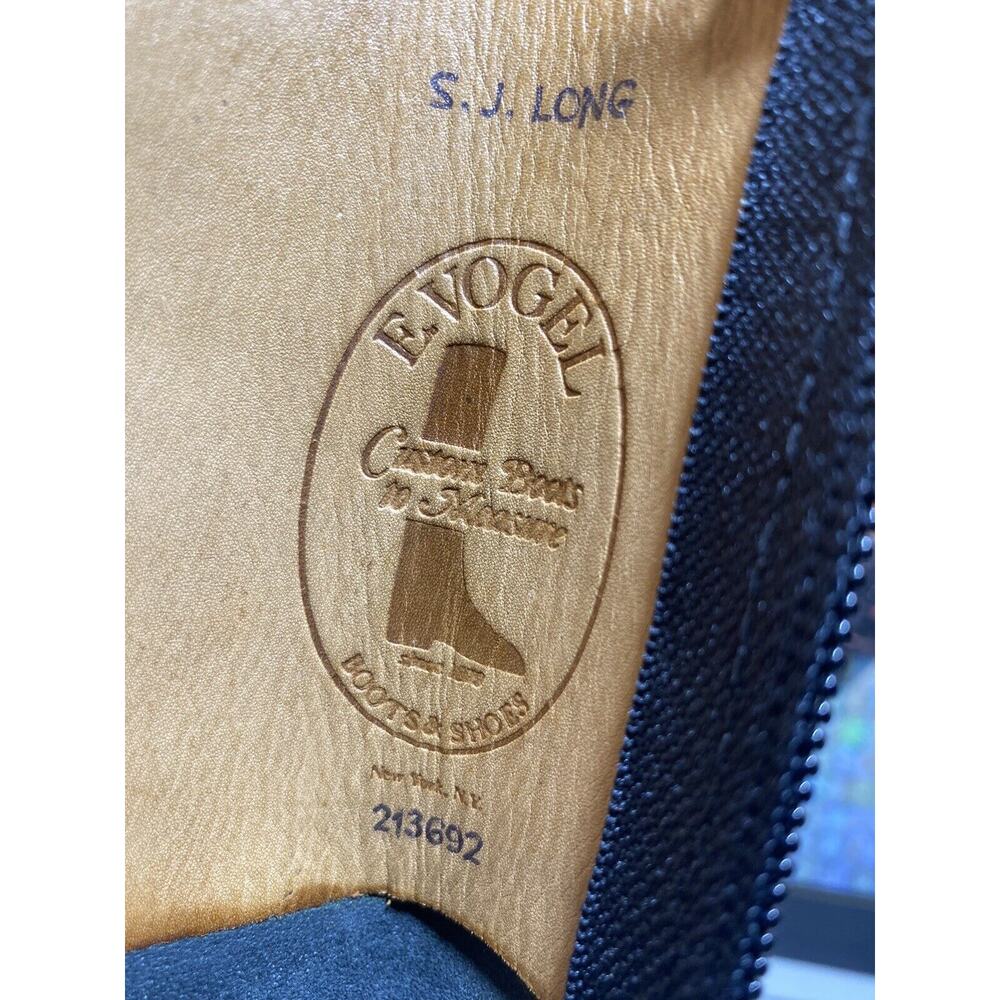 E. VOGEL DRESS RIDING BOOTS 7.5 BLACK LEATHER LINING - Picture 10 of 10